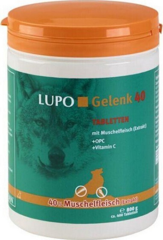 Luposan (Люпосан) LUPO Gelenk 40 Tabletten - Добавка для підтримки здоров'я суглобів собак (180 г (90 шт.)) в E-ZOO