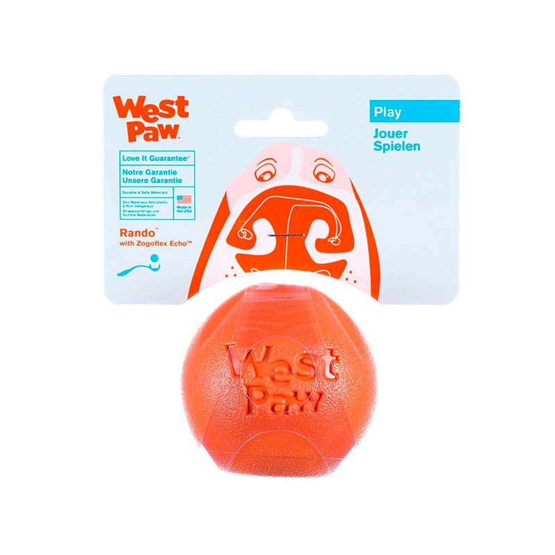 West Paw (Вест Пау) Rando - Игрушка большой мяч для собак (9 см) в E-ZOO