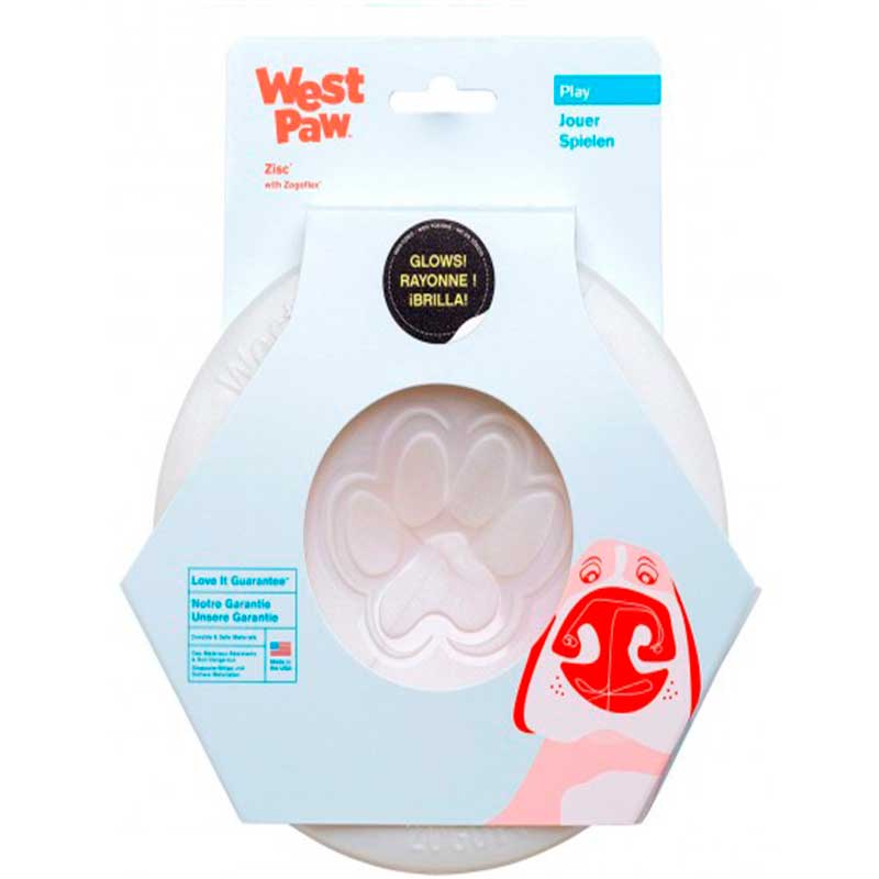 West Paw (Вест Пау) Zisc Flying Disc - Игрушка фрисби для собак (22 см (светящаяся)) в E-ZOO