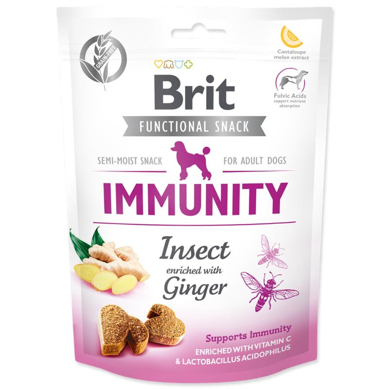 Brit Care (Брит Кеа) Dog Functional Snack Immunity Insect – Функциональное лакомство с насекомыми и имбирем для иммунитета взрослых собак всех пород (150 г) в E-ZOO