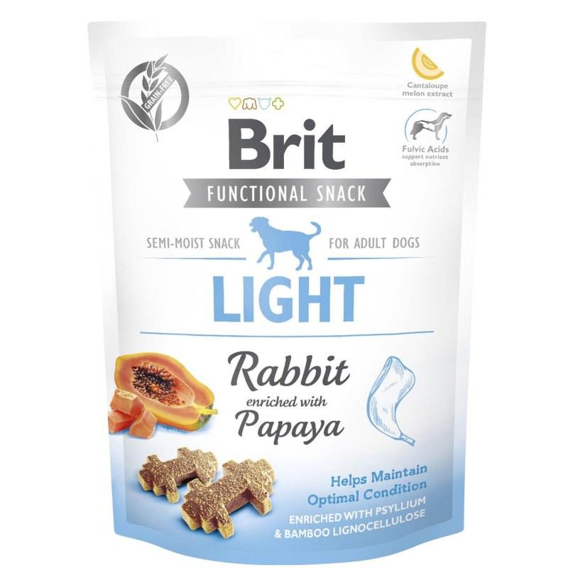 Brit Care (Бріт Кеа) Dog Functional Snack Light Rabbit – Функціональні ласощі з кроликом і папаєю для дорослих собак всіх порід (150 г) в E-ZOO