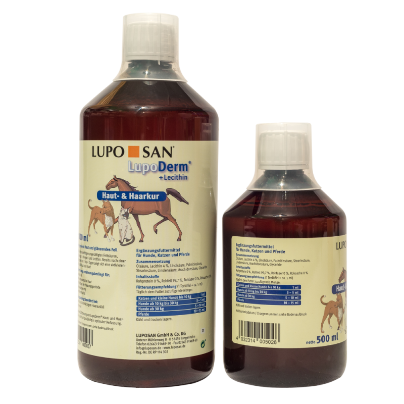 Luposan (Люпосан) LUPO Derm - Добавка для здорової шкіри і шерсті котів і собак (250 мл) в E-ZOO
