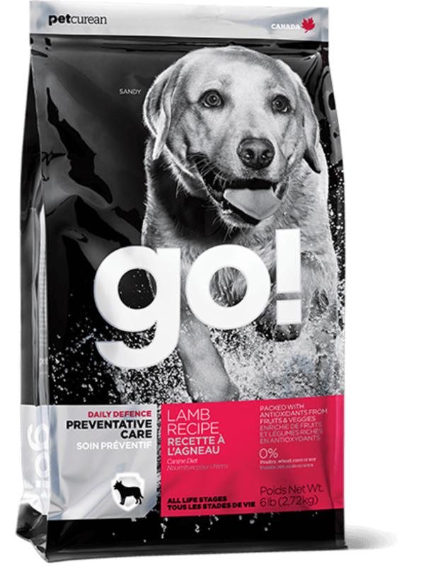 GO! (Гоу!) SOLUTIONS Skin + Coat Care Lamb Meal Recipe (22/14) - Сухий корм з ягням для цуценят і дорослих собак (11,34 кг) в E-ZOO