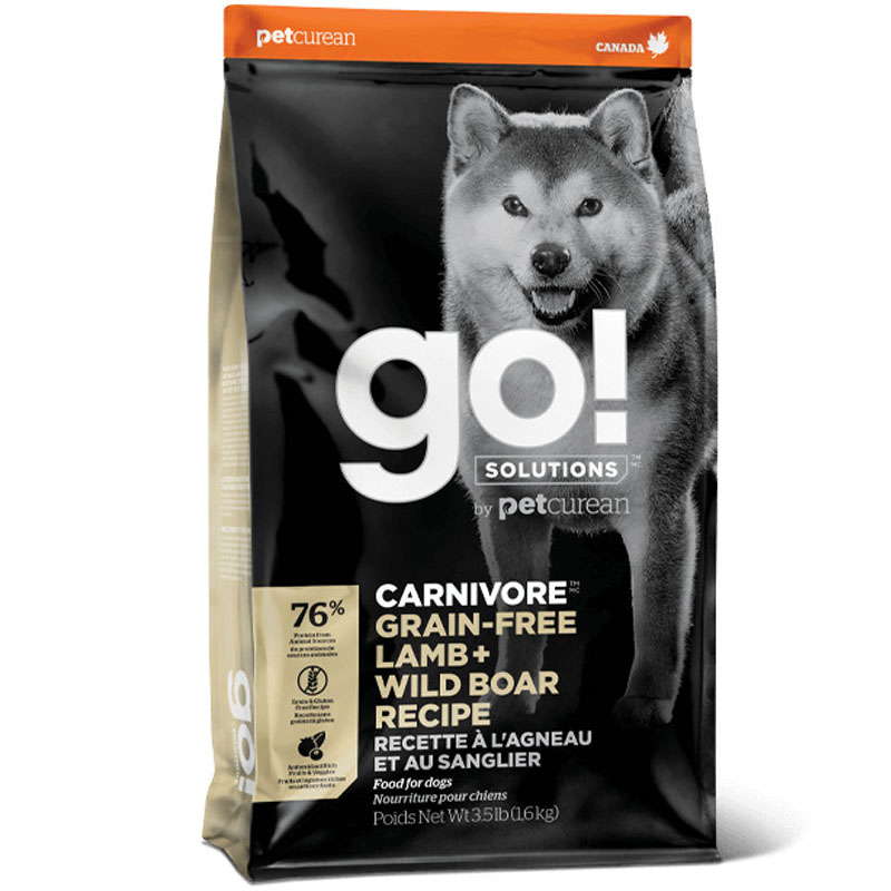 GO! (Гоу!) Carnivore Grain Free Lamb+Wild Boar Dog recipe (32/16) - Беззерновой Сухой корм с ягненком и мясом дикого кабана для взрослых собак и щенков всех пород (10 кг) в E-ZOO