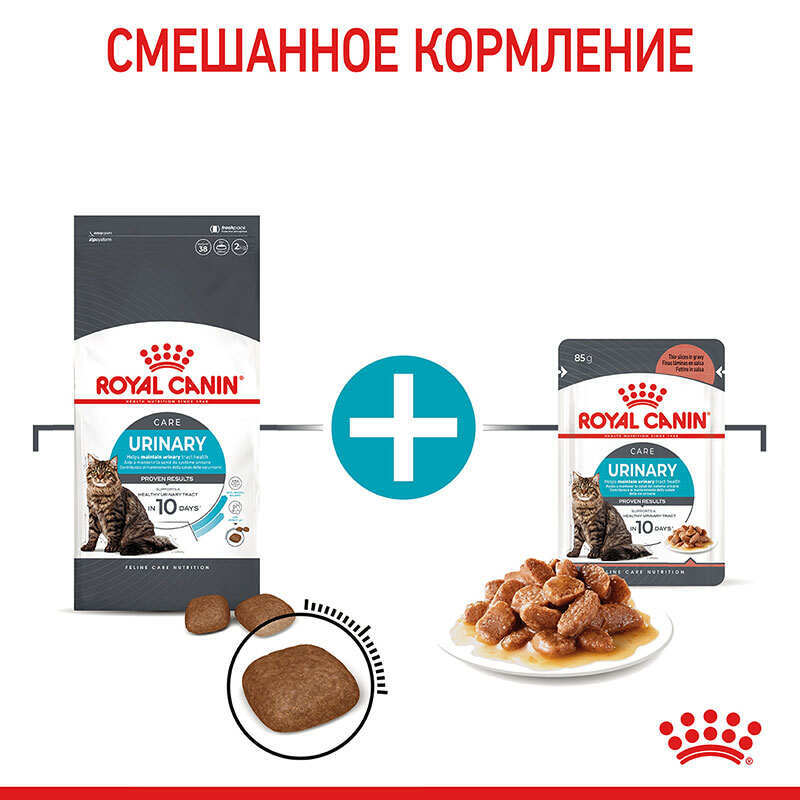 Royal Canin (Роял Канин) Urinary Care - Консервированный корм для взрослых котов, способствующий поддержанию здоровья мочевыделительной системы (кусочки в соусе) (85 г) в E-ZOO