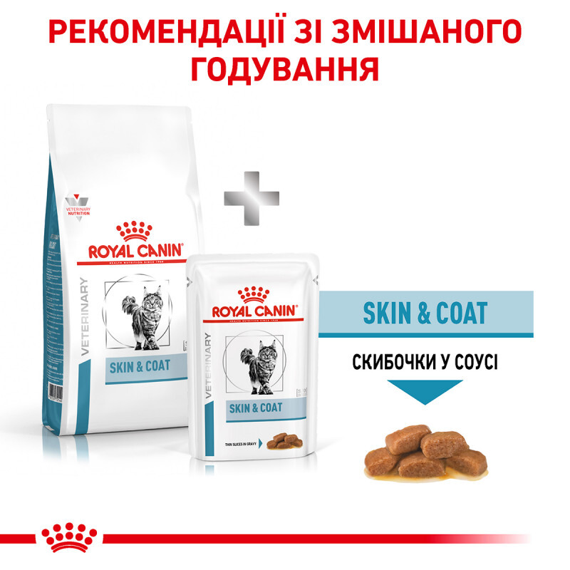 Royal Canin (Роял Канін) Skin&Coat Cat - Ветеринарна дієта для котів після стерилизації при дерматозі та випадінні шерсті (3,5 кг) в E-ZOO