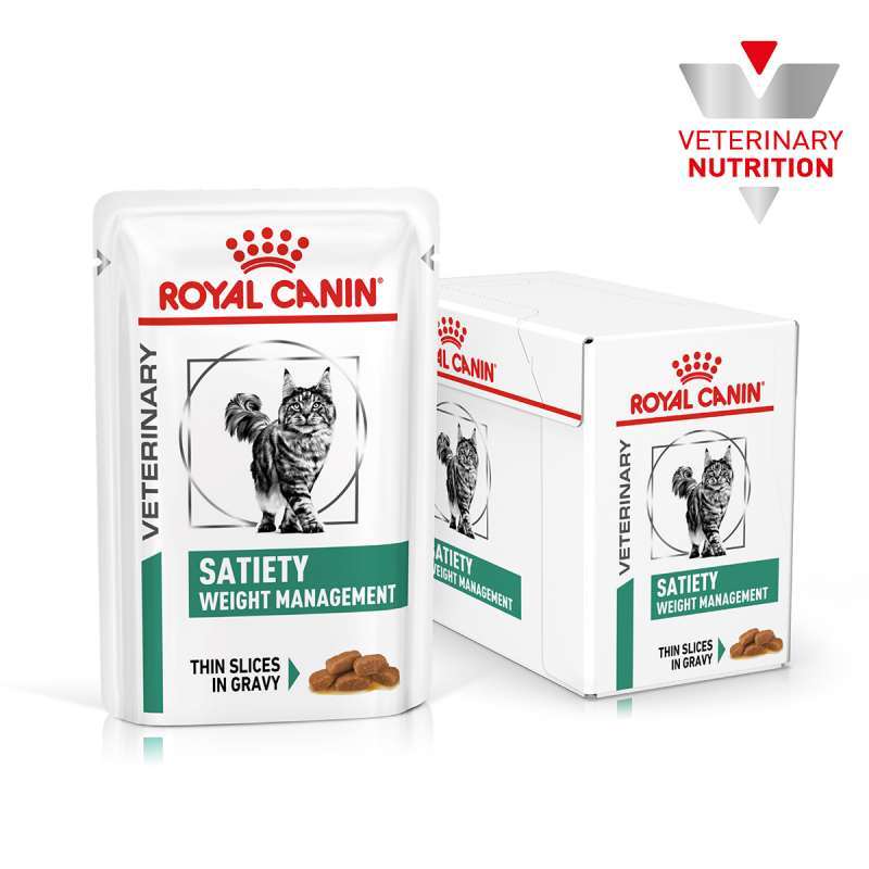 Royal Canin (Роял Канин) Satiety Weight Management Cat Pouches - Консервированный корм, диета для кошек с избыточным весом и ожирением (дольки в соусе) (85 г) в E-ZOO