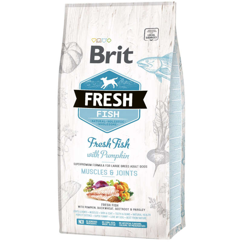 Brit (Бріт) Fresh Fish Pumpkin Adult Large - Сухий корм з рибою і гарбузом для дорослих собак великих порід (2,5 кг) в E-ZOO