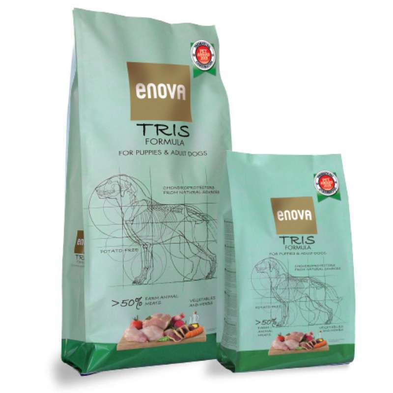 ENOVA (Енова) Tris Formula - Сухий корм з м'ясним асорті для собак всіх порід на всіх стадіях життя (12 кг) в E-ZOO