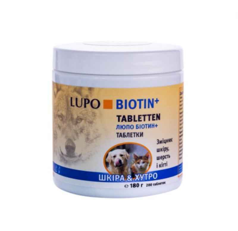 Luposan (Люпосан) LUPO Biotin+ - Добавка для профилактики дефицита биотина для кошек и собак (400 г (450 шт.)) в E-ZOO