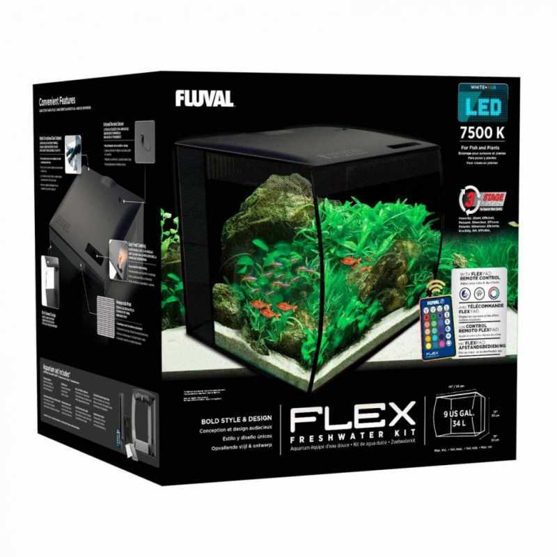 Fluval (Флювал) Flex (34 л) - Акваріумний панорамний нано набір (34 л) в E-ZOO