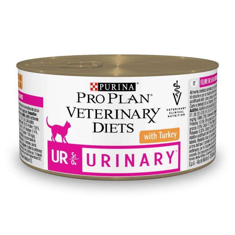 Pro Plan Veterinary Diets (Про План Ветеринари Диетс) by Purina UR St/Ox Urinary - Консервированный корм для кошек для растворения и уменьшения образования струвитных камней (195 г) в E-ZOO