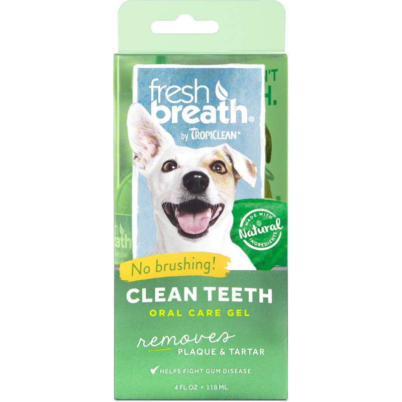 TropiClean (Тропиклин) Clean Teeth Gel Box - Гель для чистки зубов с экстрактом зеленого чая для собак (118 мл) в E-ZOO