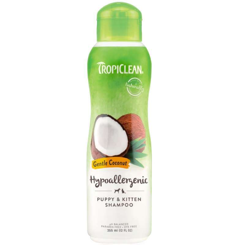 TropiClean (Тропиклин) Gentle Coconut Pet - Гипоаллергенный шампунь с ароматом нежного кокоса для котят и щенков (355 мл) в E-ZOO