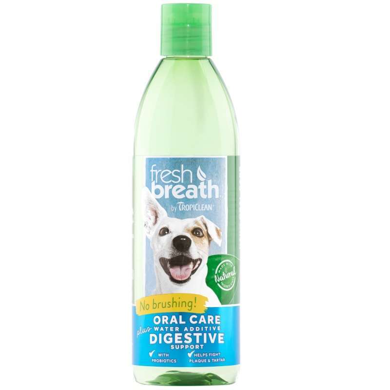 TropiClean (Тропиклин) Fresh Breath Plus Digestive - Добавка в воду с пребиотиком для собак (473 мл) в E-ZOO
