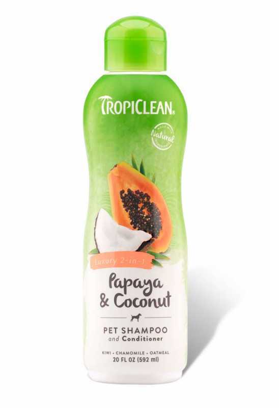 Tropiclean (Тропиклин) Papaya & Coconut - Шампунь-кондиционер с кокосом и папаей для собак и кошек (355 мл) в E-ZOO