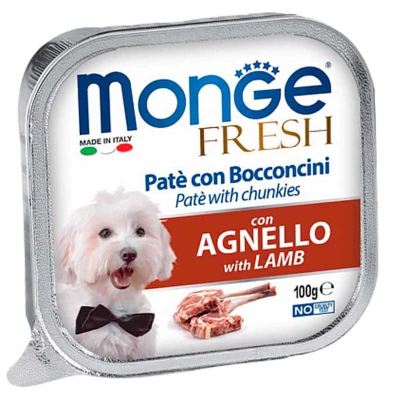 Monge (Монж) DOG FRESH - Нежный паштет с мясом ягненка для собак (100 г) в E-ZOO