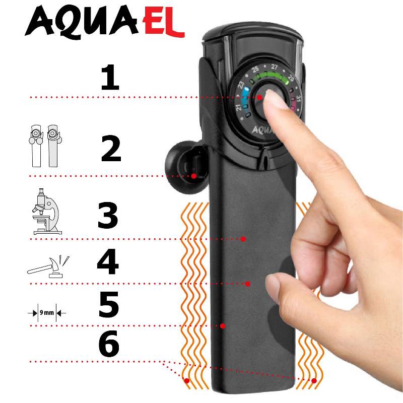 AquaEL (АкваЕль) ULTRA HEATER - Обігрівач пластиковий для акваріума, надточний (25W) в E-ZOO