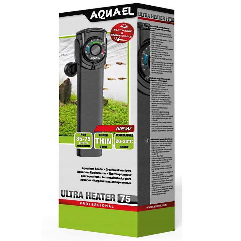 AquaEL (АкваЭль) ULTRA HEATER - Обогреватель пластиковый для аквариума, сверхточный (25W) в E-ZOO