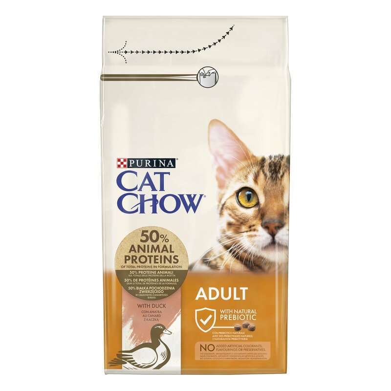 Cat Chow (Кет Чау) Adult Duck - Сухий повнораціонний корм з качкою для дорослих котів (15 кг) в E-ZOO