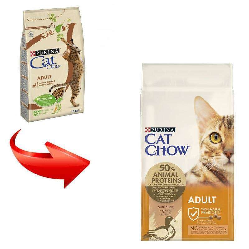 Cat Chow (Кэт Чау) Adult Duck - Сухой полнорационный корм с уткой для взрослых кошек (15 кг) в E-ZOO