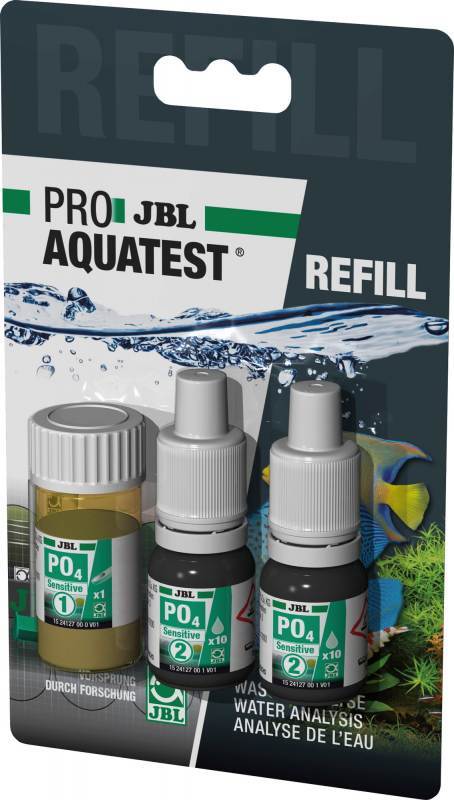 JBL (ДжіБіЕль) ProAquaTest PO4 - Реагент до експрес-тесту для визначення вмісту фосфатів в прісноводних/морських акваріумах і ставках (Комплект) в E-ZOO