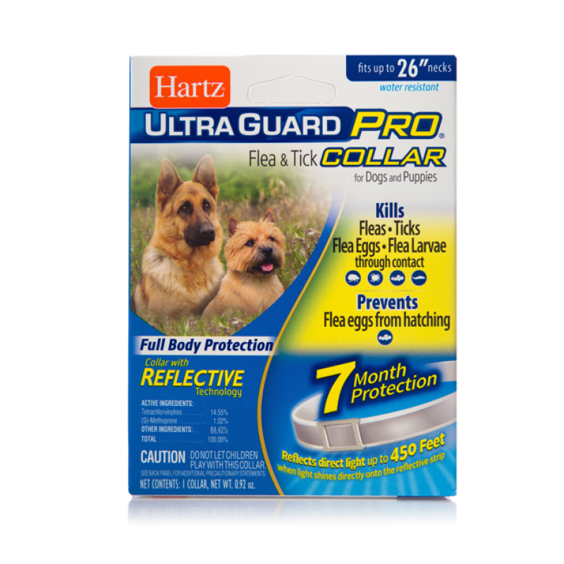 Hartz (Харц) UltraGuard Pro Flea&Tick Collar for Dogs and Puppies - Противопаразитарный светоотражающий ошейник для собак и щенков (65 см) в E-ZOO