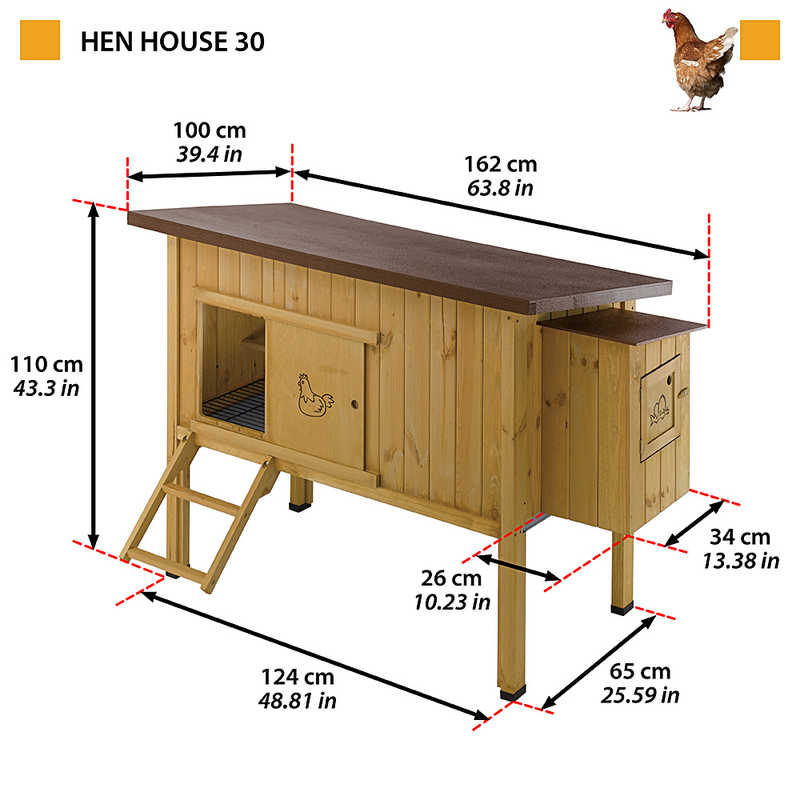 Ferplast (Ферпласт) Hen House - Деревянный домик для кур (124x98x110 см) в E-ZOO