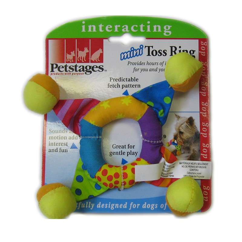 Petstages (Петстейджес) Mini Toss Ring - Игрушка для собак "Кольцо-погремушка мини" (Ø5 см) в E-ZOO