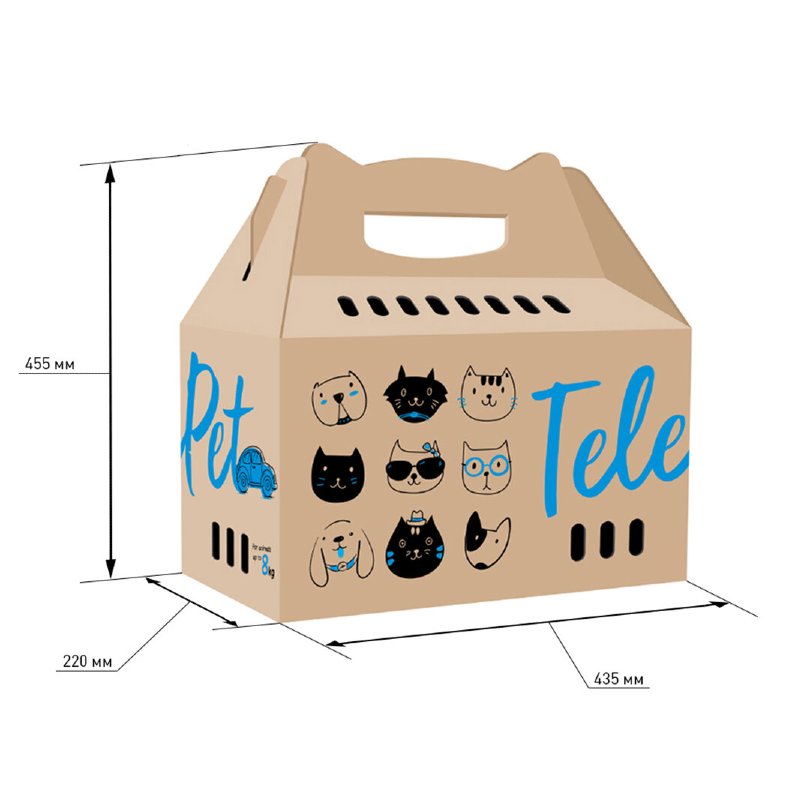 Collar (Коллар) TelePet - Коробка-переноска для тварин вагою до 8 кг (43,5х22х45,5 см) в E-ZOO