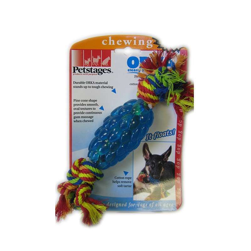 Petstages (Петстейджес) Orka Pine Cone Chew - Іграшка для собак "Орка Шишка з канатом" (10 см) в E-ZOO