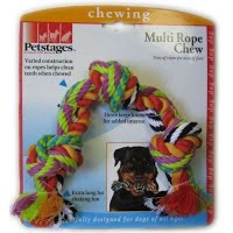 Petstages (Петстейджес) Multi Rope Chew - Игрушка для собак "Цветной канат с узлами" - Фото 6