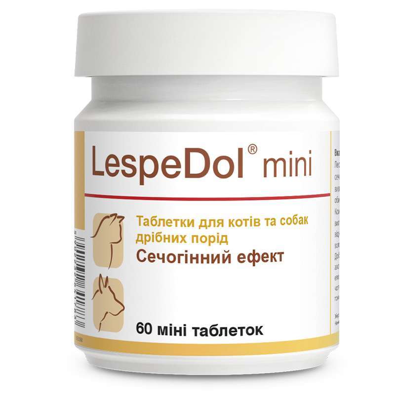 Dolfos (Дольфос) LespeDol mini - Таблетки для котів і собак дрібних порід із захворюваннями сечостатевої системи і нирок (mini 60 шт./уп.) в E-ZOO