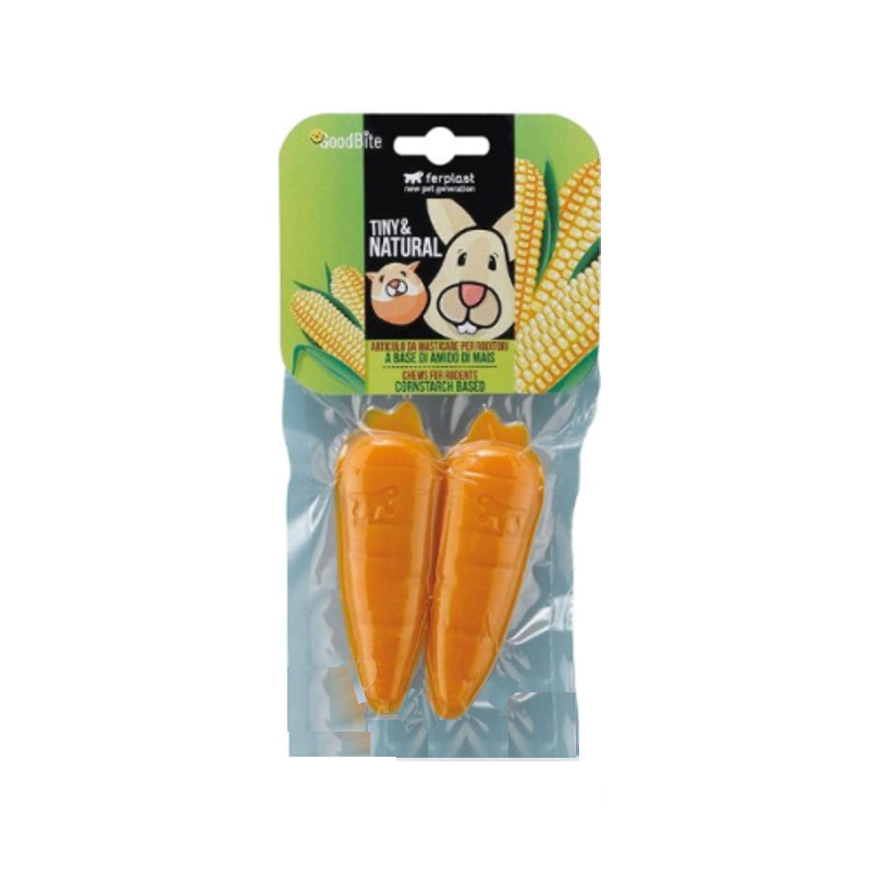 Ferplast (Ферпласт) Goodb Tin & Nat Carrot - Жевательная игрушка для грызунов в форме морковки (1 шт./уп.) в E-ZOO