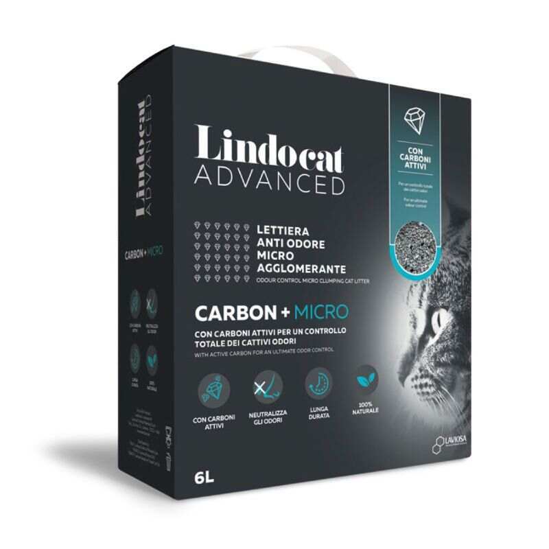 Lindocat (Линдокет) Advanced Carbon Plus (box) - Комкующийся бентонитовый наполнитель с угольными гранулами (6 л) в E-ZOO