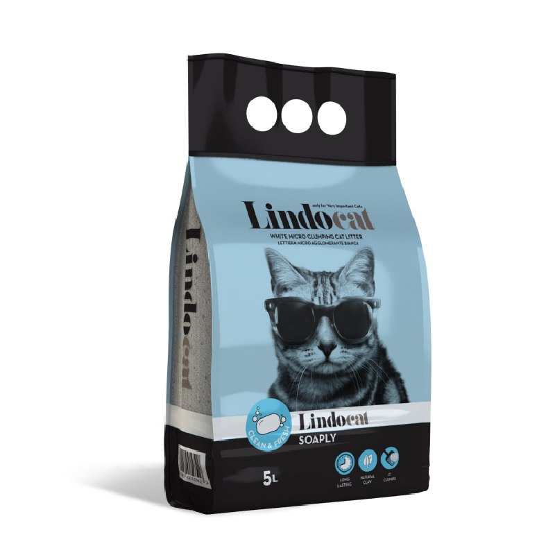Lindocat (Линдокет) Soaply Clean & Fresh - Бентонитовый наполнитель с ароматом мыла (10 л) в E-ZOO