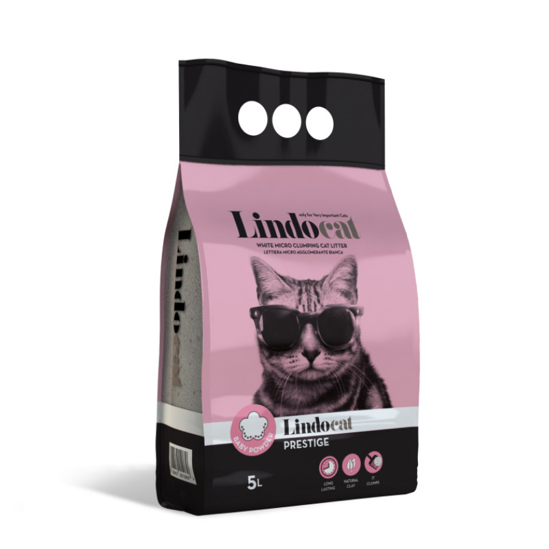 Lindocat (Ліндокет) Prestige Baby Powder - Бентонітовий наповнювач для котячого туалету з ароматом дитячої присипки (5 л) в E-ZOO