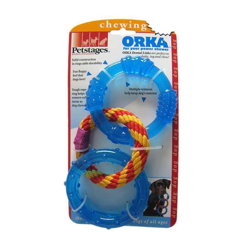 Petstages (Петстейджес) Orka Dental Links - Іграшка для собак "Орка кільця для зубів" (3хØ10 см) в E-ZOO