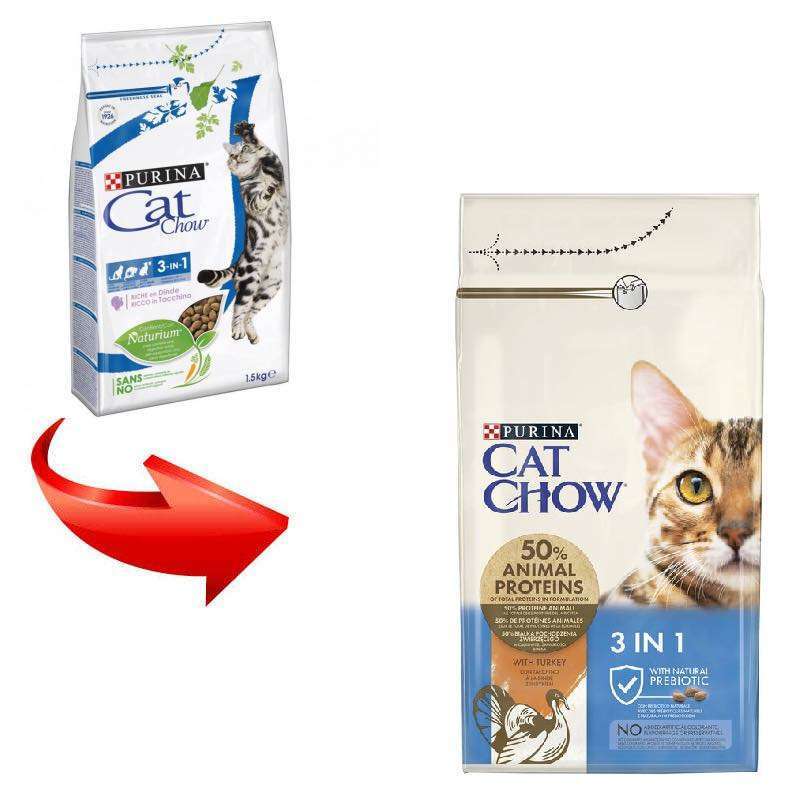 Cat Chow (Кэт Чау) 3 in 1 - Сухой корм для котов с формулой тройного действия (1,5 кг) в E-ZOO