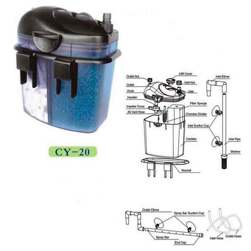 Resun (Ресан) MICRA CY-20 - Внешний фильтр для аквариума (MICRA CY-20) в E-ZOO