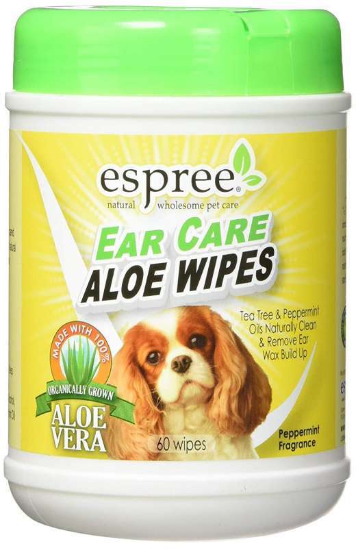 Espree (Еспрі) Aloe Ear Care Pet Wipes - Вологі серветки з алое вера для вух для собак (60 шт./уп.) в E-ZOO
