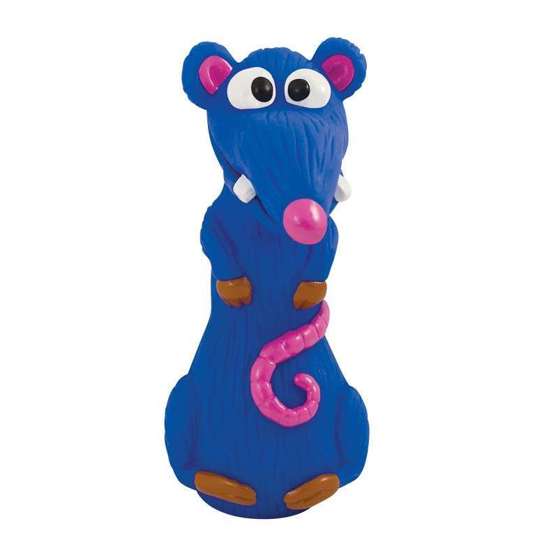 Petstages (Петстейджес) - Игрушка-пищалка для малых и средних пород собак "Синяя Крыса Розовый Нос"