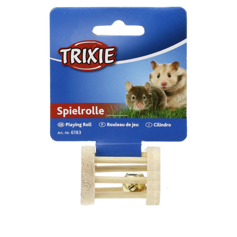 Trixie (Трикси) Playing Roll – Игровой деревянный цилиндр с колокольчиком (5х3,5 см) в E-ZOO