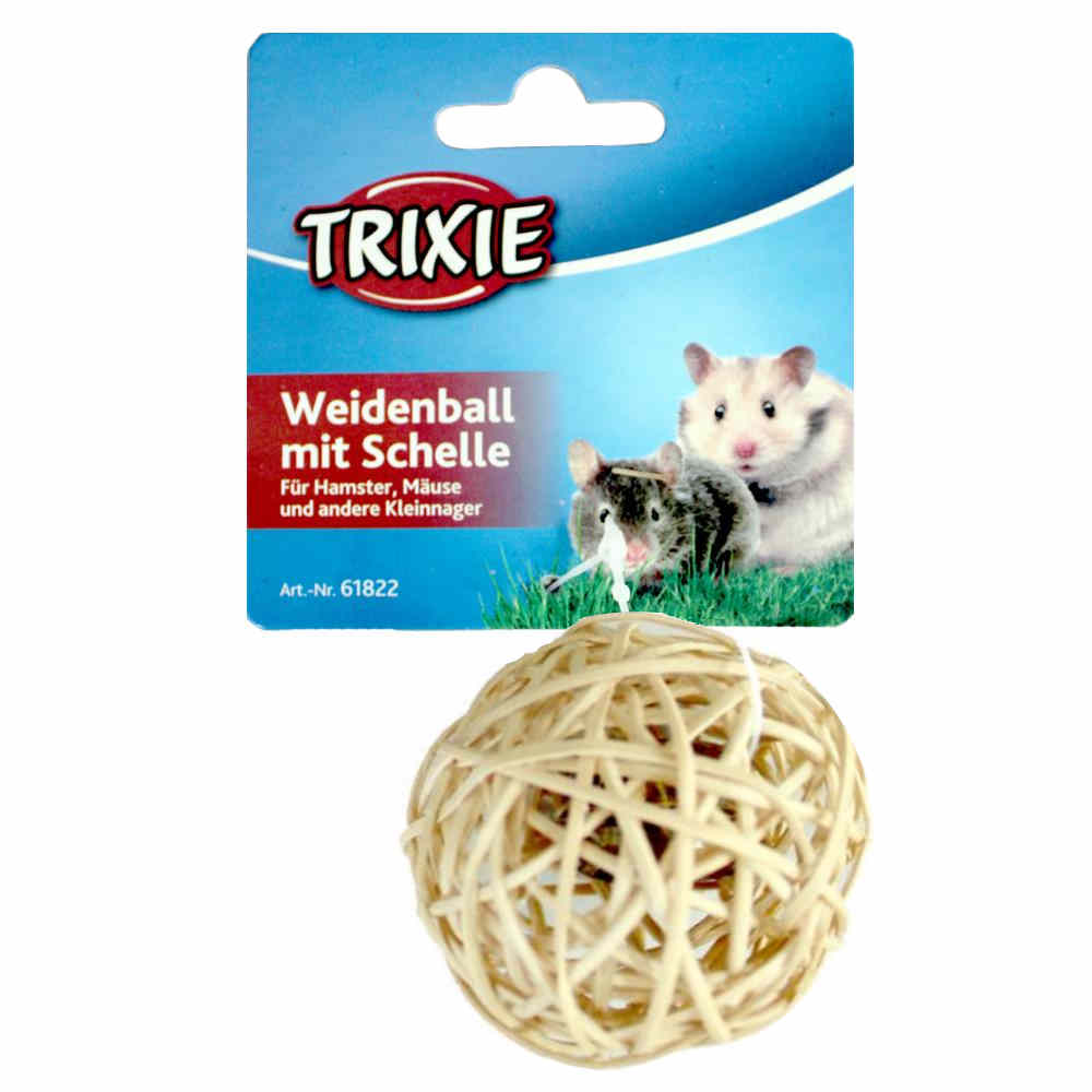 Trixie (Тріксі) Rattan Ball - М'яч із лози з дзвіночком для гризунів (6 см) в E-ZOO