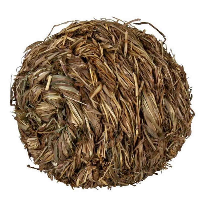 Trixie (Трикси) Grass Ball with bell - Плетёный мяч из травы с колокольчиком для грызунов (6 см) в E-ZOO