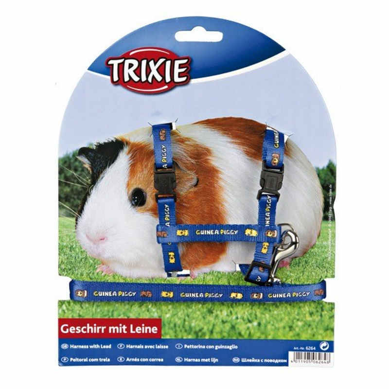Trixie (Трикси) Guinea Pig Harness - Шлейка с поводком для морской свинки (21-35 см / 10 мм) в E-ZOO