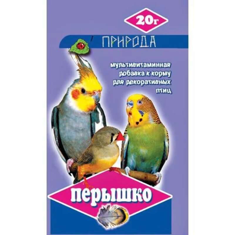 ТМ "Природа" Витамины "Пёрышко" для волнистых попугаев (20 г) в E-ZOO