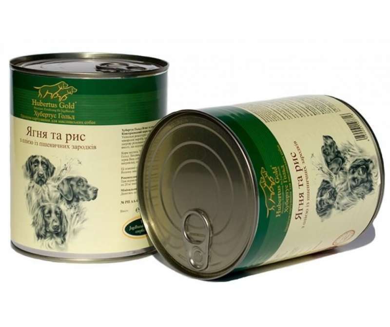 Hubertus Gold (Хубертус Голд) Консервированный корм "Ягненок и рис" для активных собак (800 г) в E-ZOO