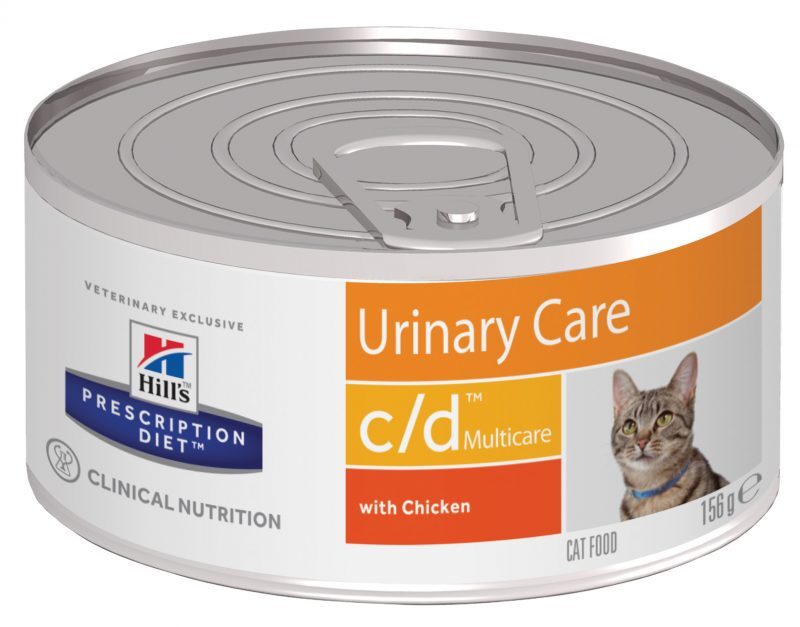 Hill's (Хиллс) Wet PD Canine c/d Urinary Care Multicare - Консервированный корм-диета с курицей для кошек при заболевании мочевыделительной системы (156 г) в E-ZOO