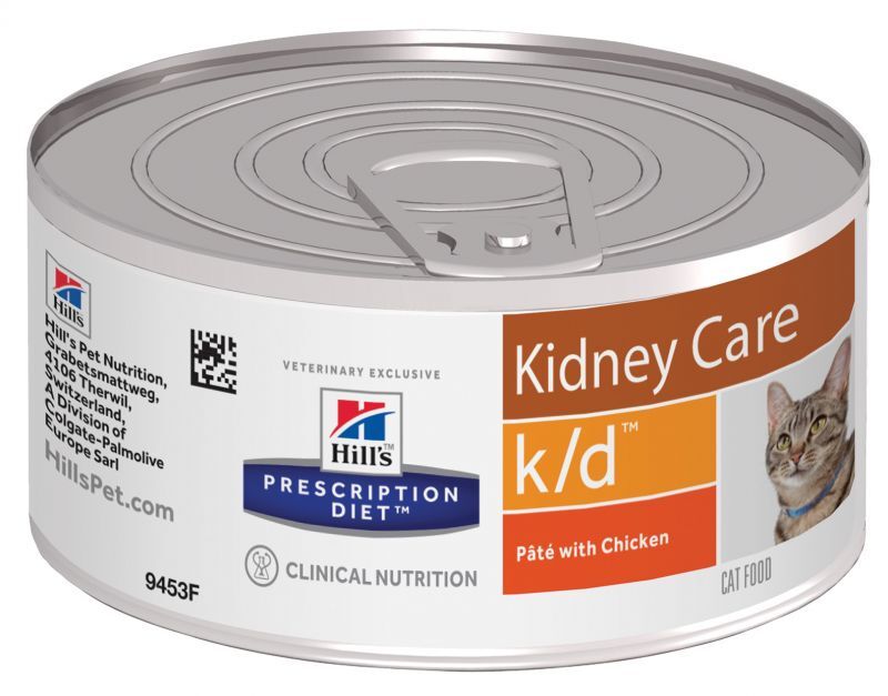 Hill's (Хиллс) Wet PD Feline k/d Kidney Care - Консервированный корм-диета с курицей для кошек при почечной недостаточности (156 г) в E-ZOO